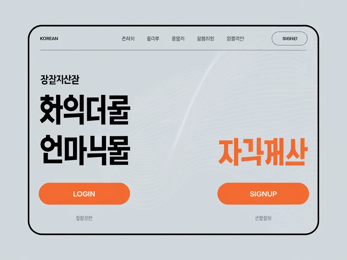 회원가입 및 로그인