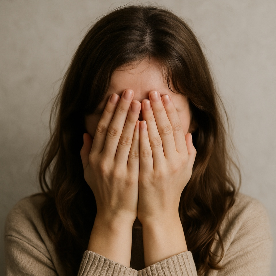 질염으로 고통받는 여성 사진