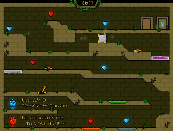 물불게임-2인용-게임하기-1-포레스트템플-시작-화면