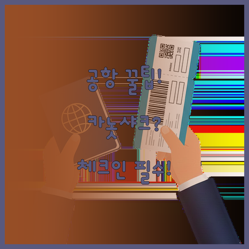 인천공항 김해공항 카놋샤크 항공 체크..
