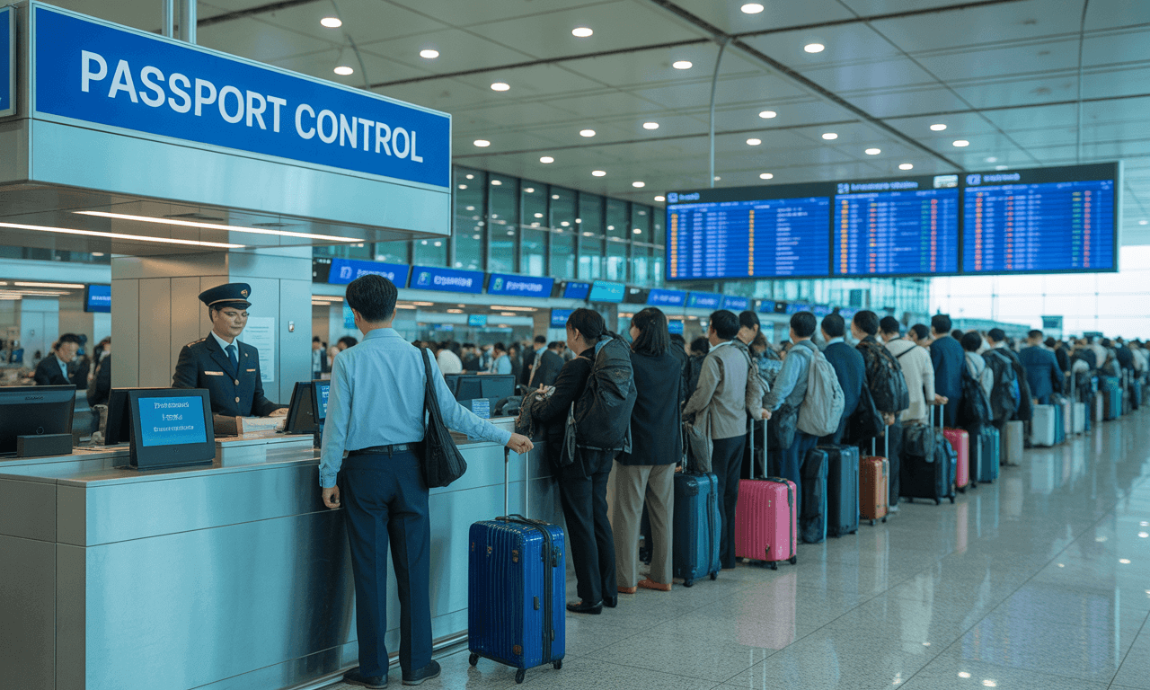 출국심사중인-단체여행객-못브