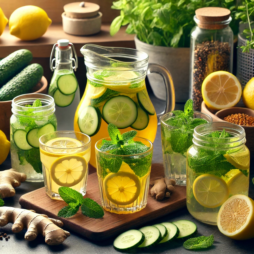 집에서 쉽게 만들 수 있는 디톡스 음료 레시피