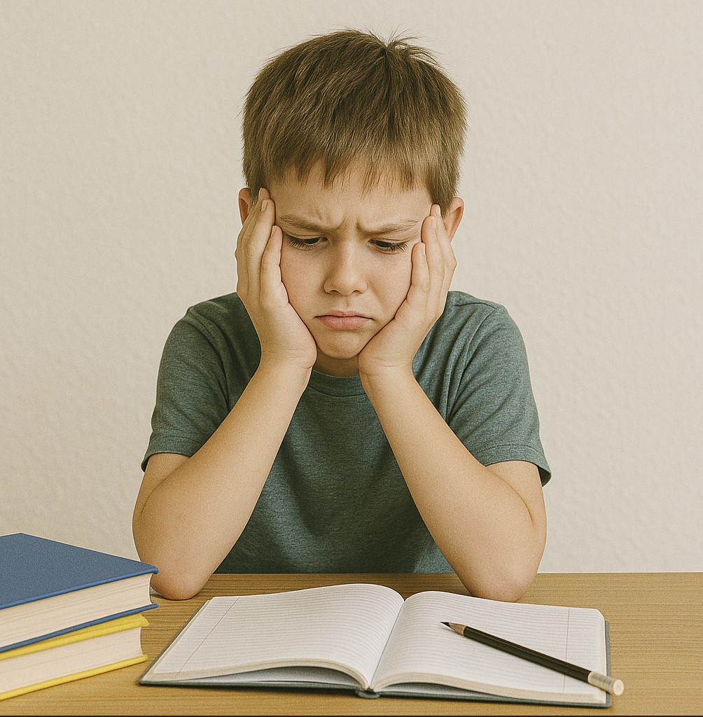 공부하기 싫은 아이 사진