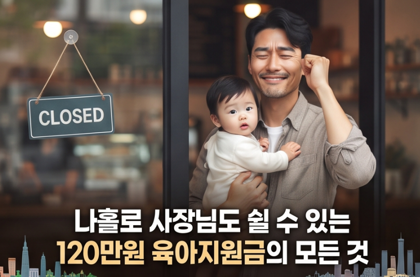 "120만원 육아지원금, 신청 안 하면 절대 못 받아요!" - 1인 자영업자 배우자 출산지원금 신청방법 총정리 (자격조건, 지급액)