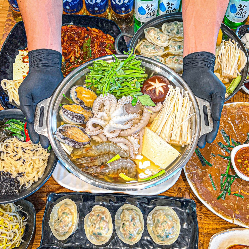 칼국수 떡갈나무집 후기 대전 낙지볶음 연포탕