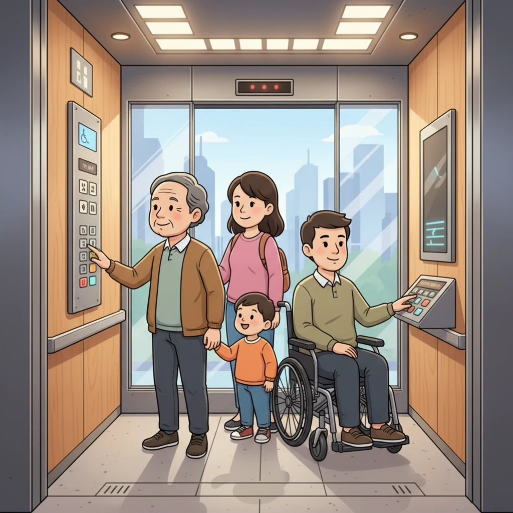 엘리베이터 비상 호출 버튼 설치 높이..