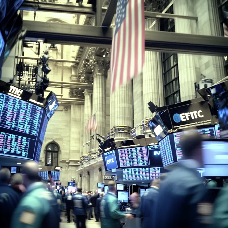 생동감 넘치는 거래 열기를 보여주는 미국 ETF 트레이딩 현장입니다. 경제 역동성과 시장 참여자의 활발한 움직임이 드러납니다.