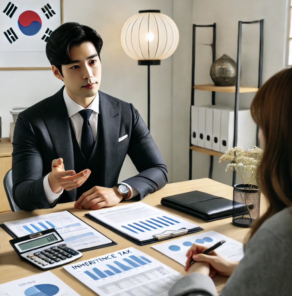 부동산 증여와 세금 계획 상담 장면