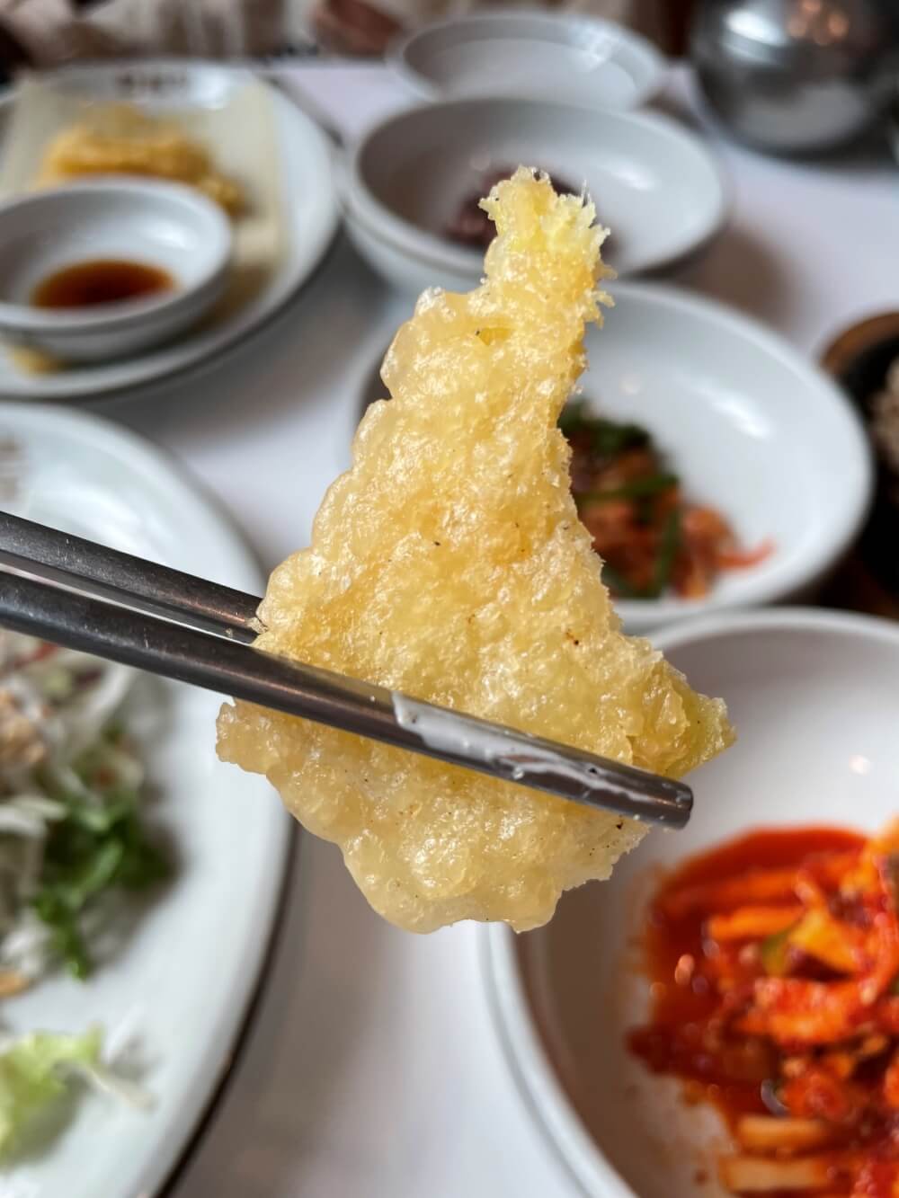 홍천 한림정 한정식 - 고구마 튀김