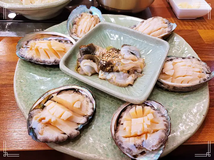 전복 삼겹살 구이 전복회 목포 맛집 추천