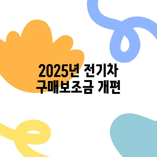 2025년 전기차 구매보조금 개편, 얼마나 받을 수 있을까