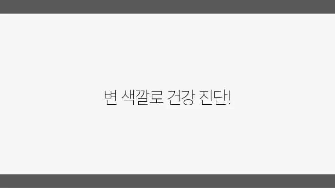 흑변의 원인 및 증상