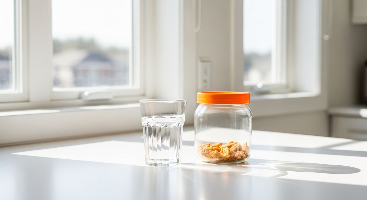 배고픔 대신 물을 선택한 컵