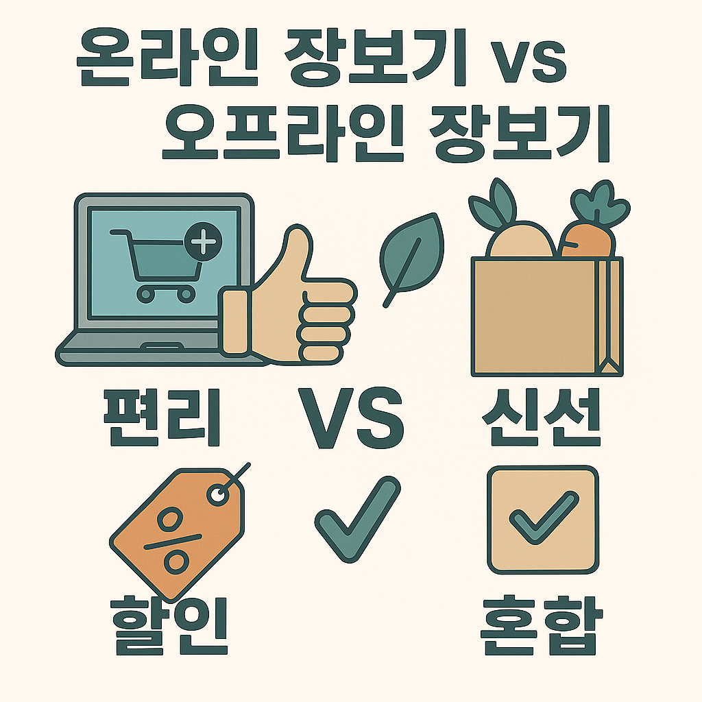 온라인과 오프라인 장보기, 어디서 사야 이득일까