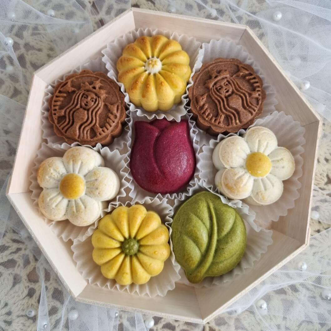 해남 꽃단지 시루 오색쌀월병 8구