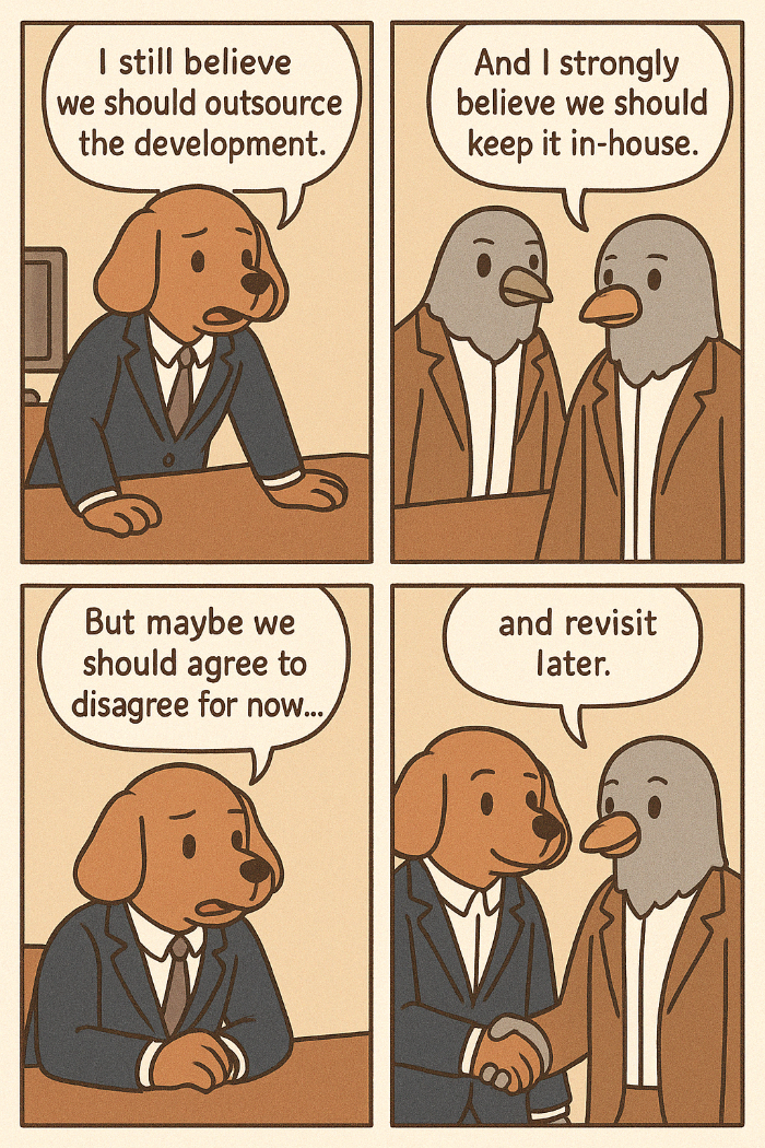 "Let’s agree to disagree."