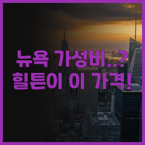 더블트리 바이 힐튼 뉴욕 다운타운 금..