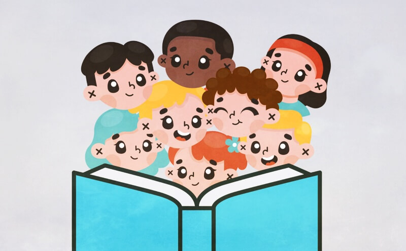 책을-다함께보는-아이들