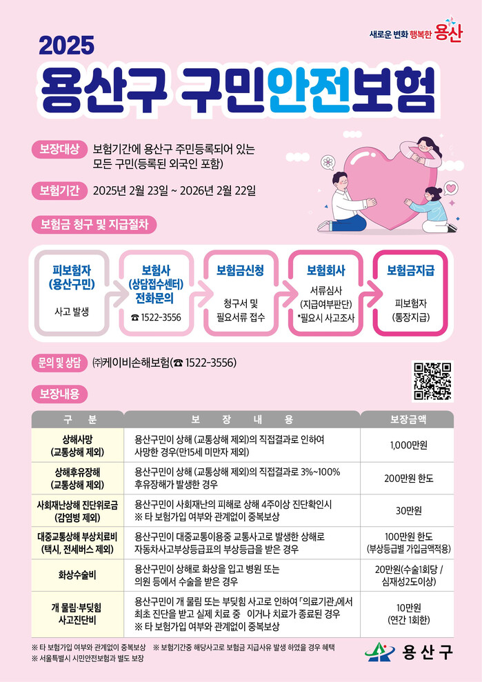 용산구구민안전보험 안내문