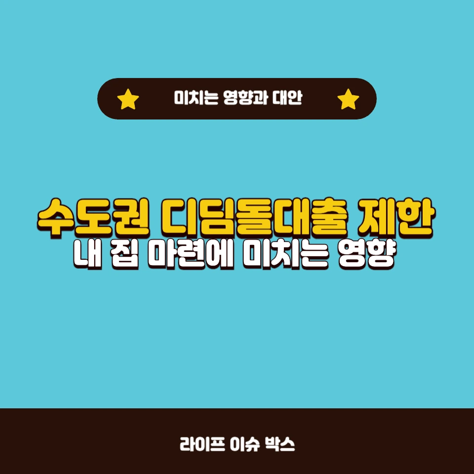 수도권 디딤돌대출 제한