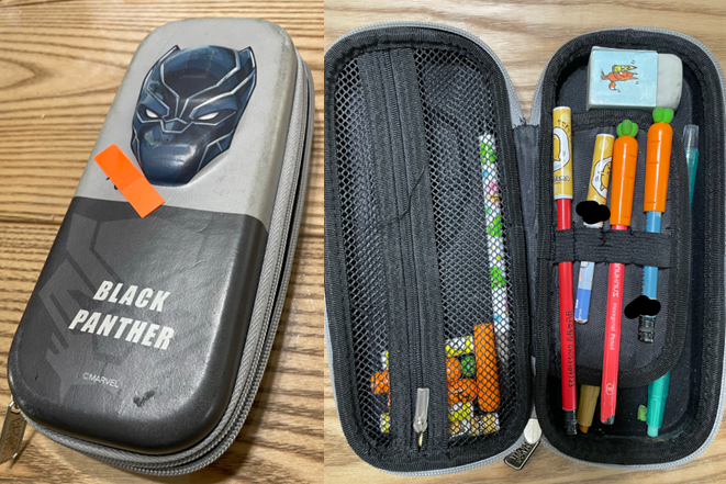 필통 접었을 때와 펼쳤을 때