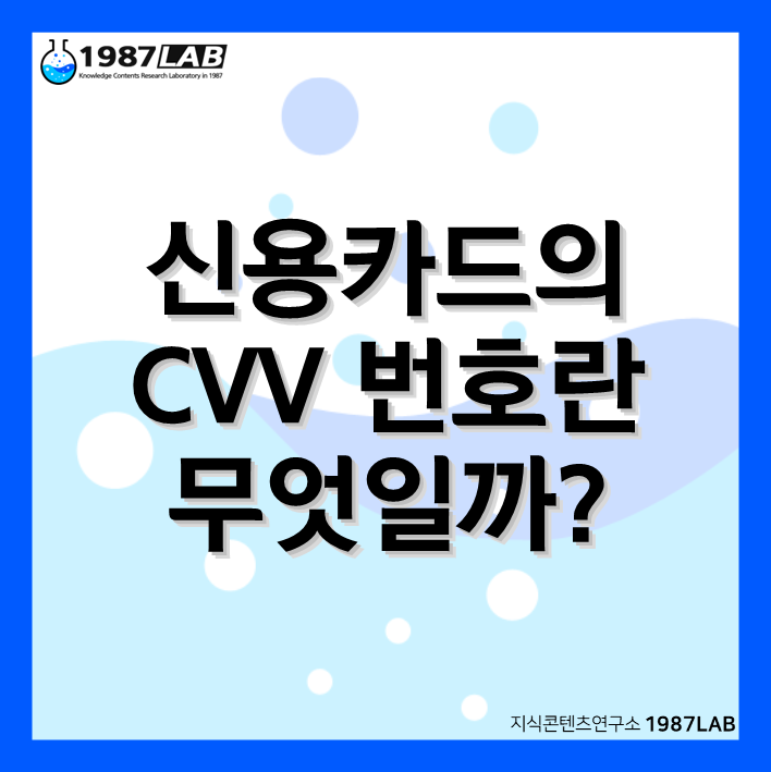 신용카드의 CVV 번호란 무엇일까?