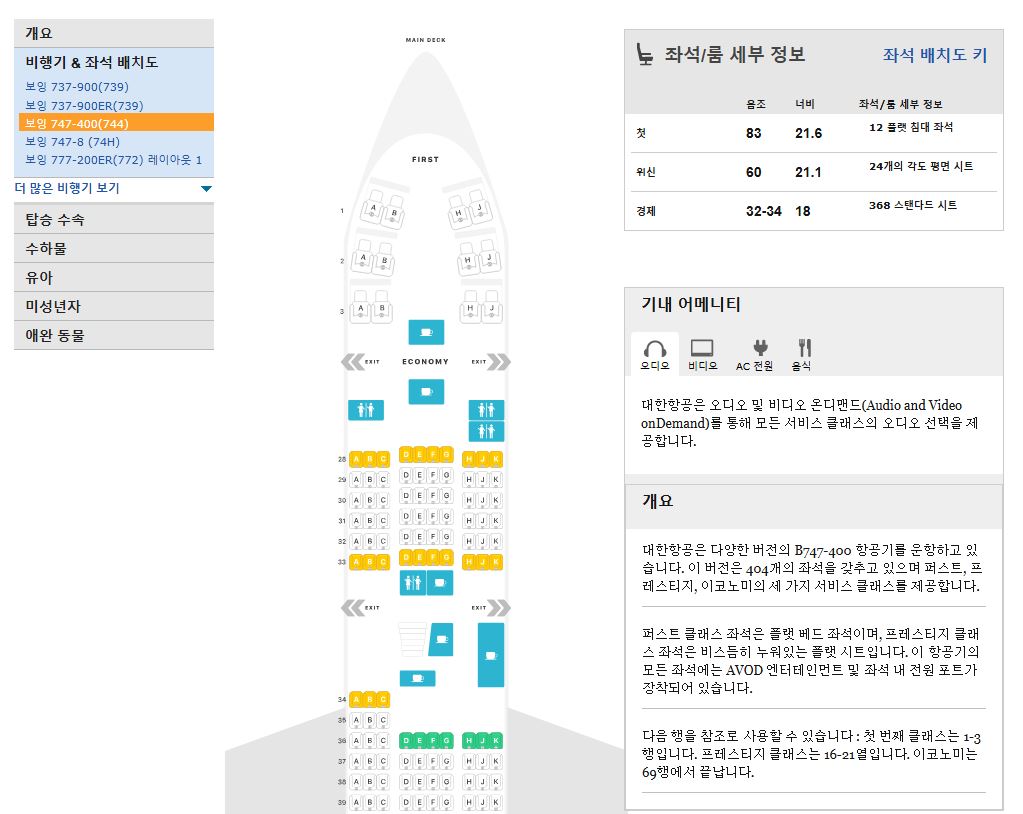 보잉-747-좌석-배치도