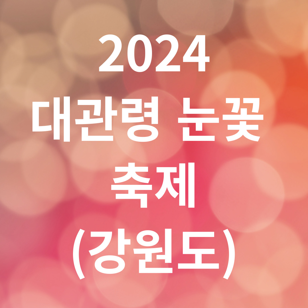 2024 대관령 눈꽃 마을 축제(강원도)