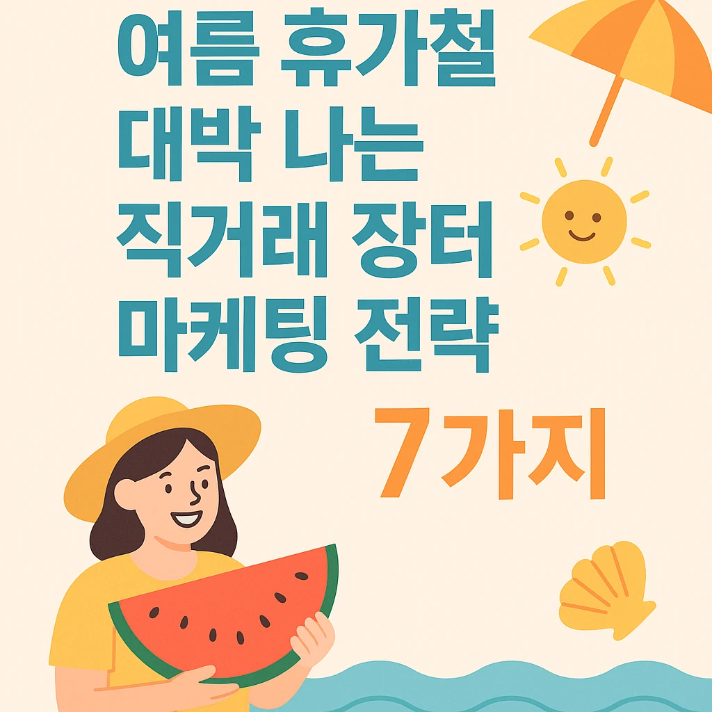 농업경제학 : 여름 휴가철 대박 나는 직거래 장터 마케팅 전략 7가지