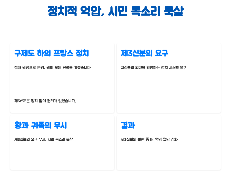 구제도의 모순, 프랑스 혁명의 씨앗은 무엇이었을까? - 정치적 억압, 시민들의 목소리는 묵살 구제도의 모순, 프랑스 혁명의 씨앗은 무엇이었을까? - 정치적 억압, 시민들의 목소리는 묵살
