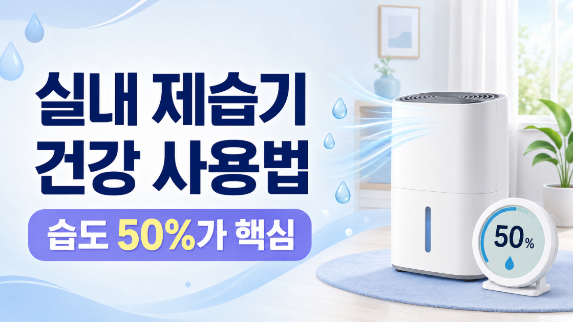 실내 제습기 건강하게 사용하는 방법: 습도 50%가 중요한 이유