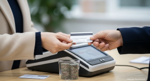 국민행복카드로 결제하는 모습