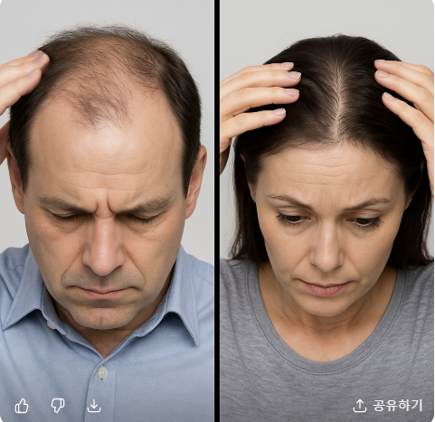 남성 탈모와 여성 탈모 차이점 – 원인·증상·치료법 비교 관련 사진