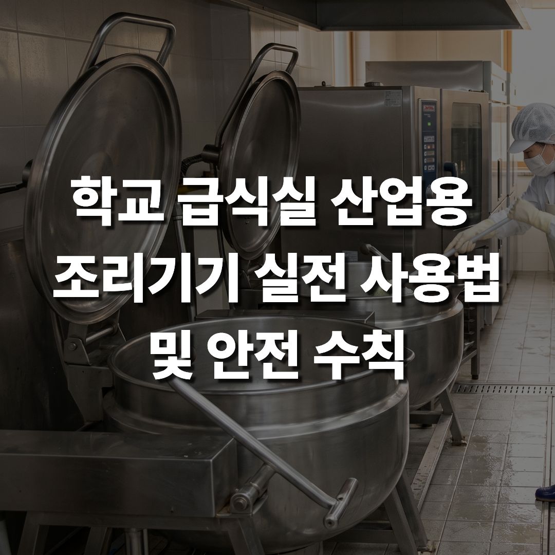 학교 급식실 산업용 조리기기 실전 사용법 및 안전 수칙