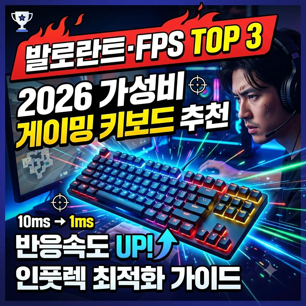 2026 가성비 게이밍 키보드 추천 TOP 3 독거미 AULA F87 커세어 K70 레이저 헌츠맨 V3 비교