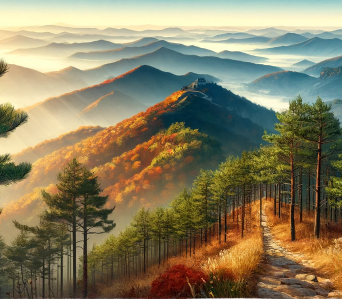 독실산의 자연경관 사진