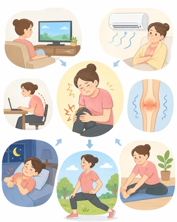 오래 움직이지 않아 뻣뻣한 관절 상태8