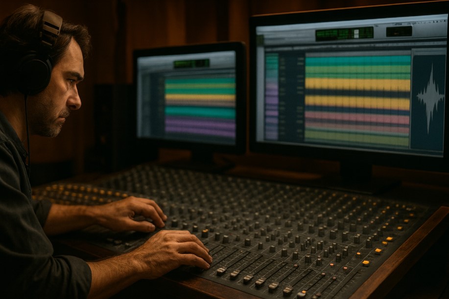 락발라드 믹싱작업 관련 사진