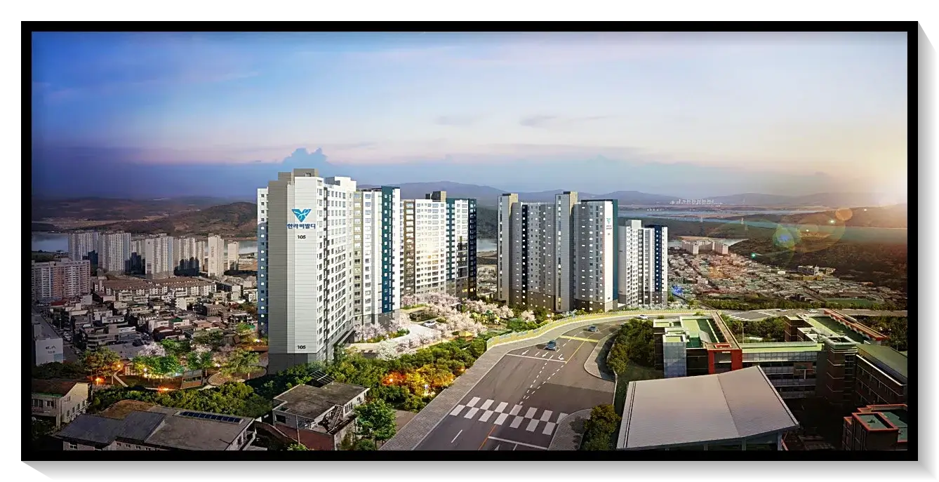 가야산 한라비빌디 프리미어 단지조감도 입니다