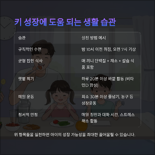 아이 키 크는 시기를 놓치지 마세요! 성장기 어린이를 위한 키 성장 전략