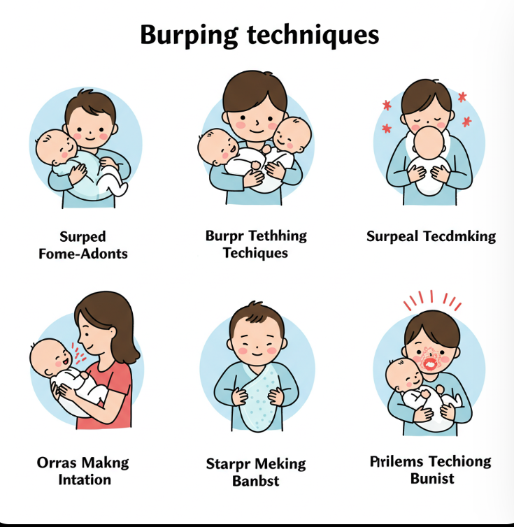엄마들 인기 트름 방법 표