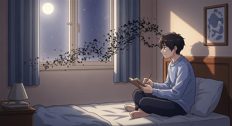 잠들기 전 5분, 걱정 대신 평온함을 채우는 생각 정리법