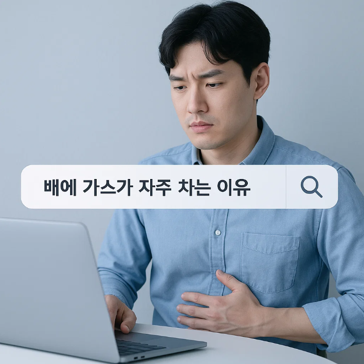 배에 가스가 자주 차는 이유