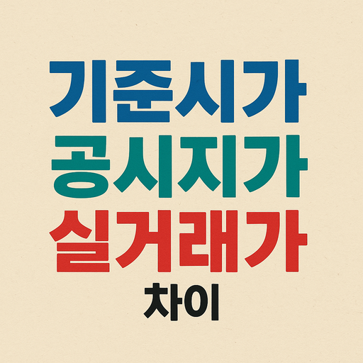 기준시가, 공시지가, 실거래가 차이