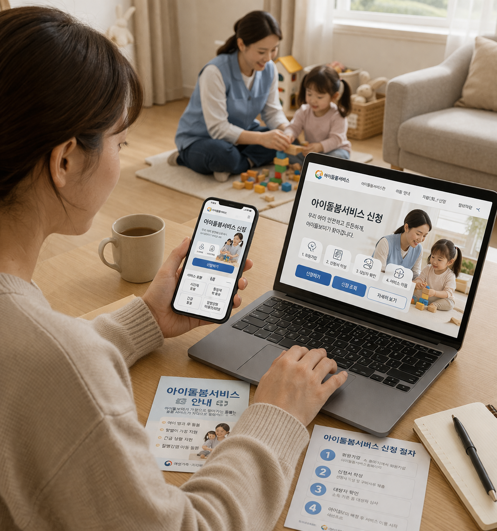 아이돌봄서비스 신청 절차와 이용 요금 정부 지원 조건 및 주의사항