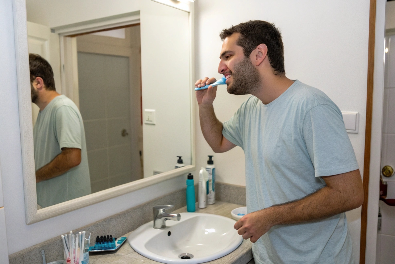 양치하는 남성