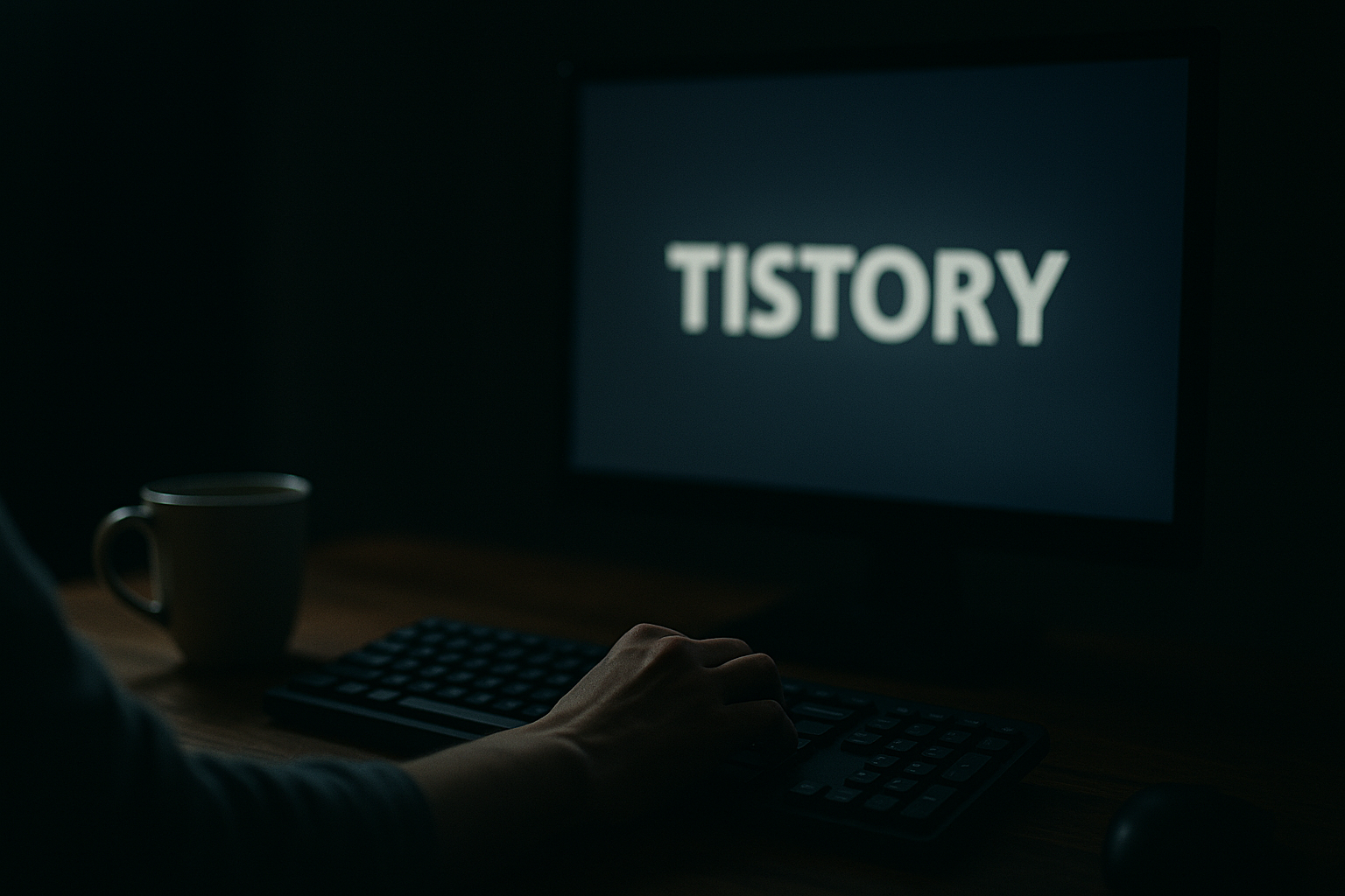 티스토리가 망한다는 소문에도 글을 쓰는 블로거의 모습
