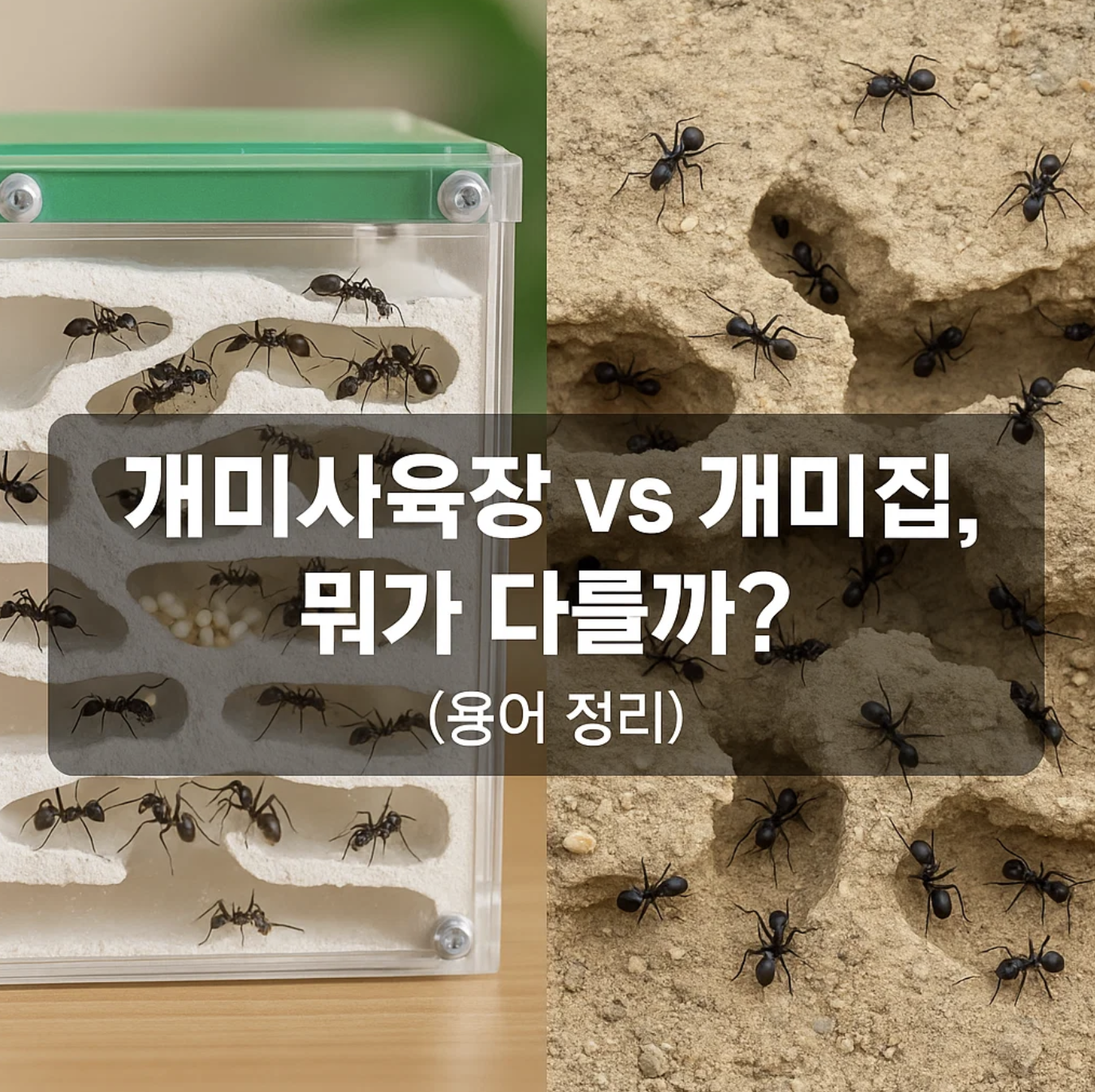 개미사육장 vs 개미집, 뭐가 다를까? (용어 정리)