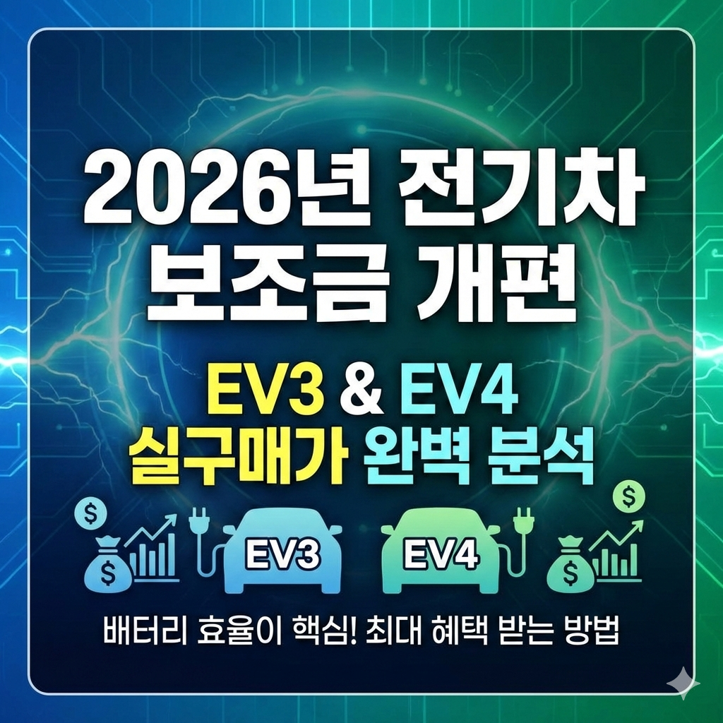 2026년 전기차 보조금 개편과 EV3 EV4 실구매가 모의견적 총정리