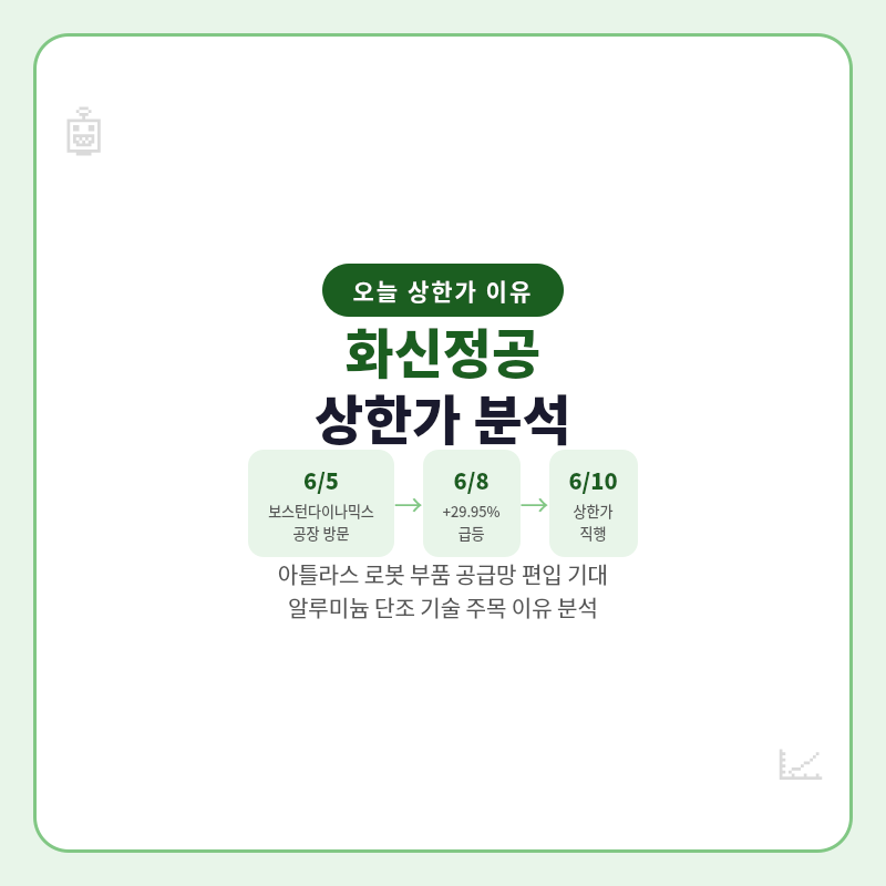 2026 화신정공 주가 상한가 이유 관련 포스터 이미지